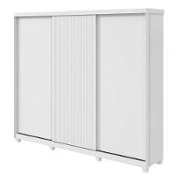 Guarda-roupas Ollie 276cm 3 Portas 6 Gavetas 6 Prateleiras Sem Espelho Com Pés 2gav3 - Lopas Branco - 1