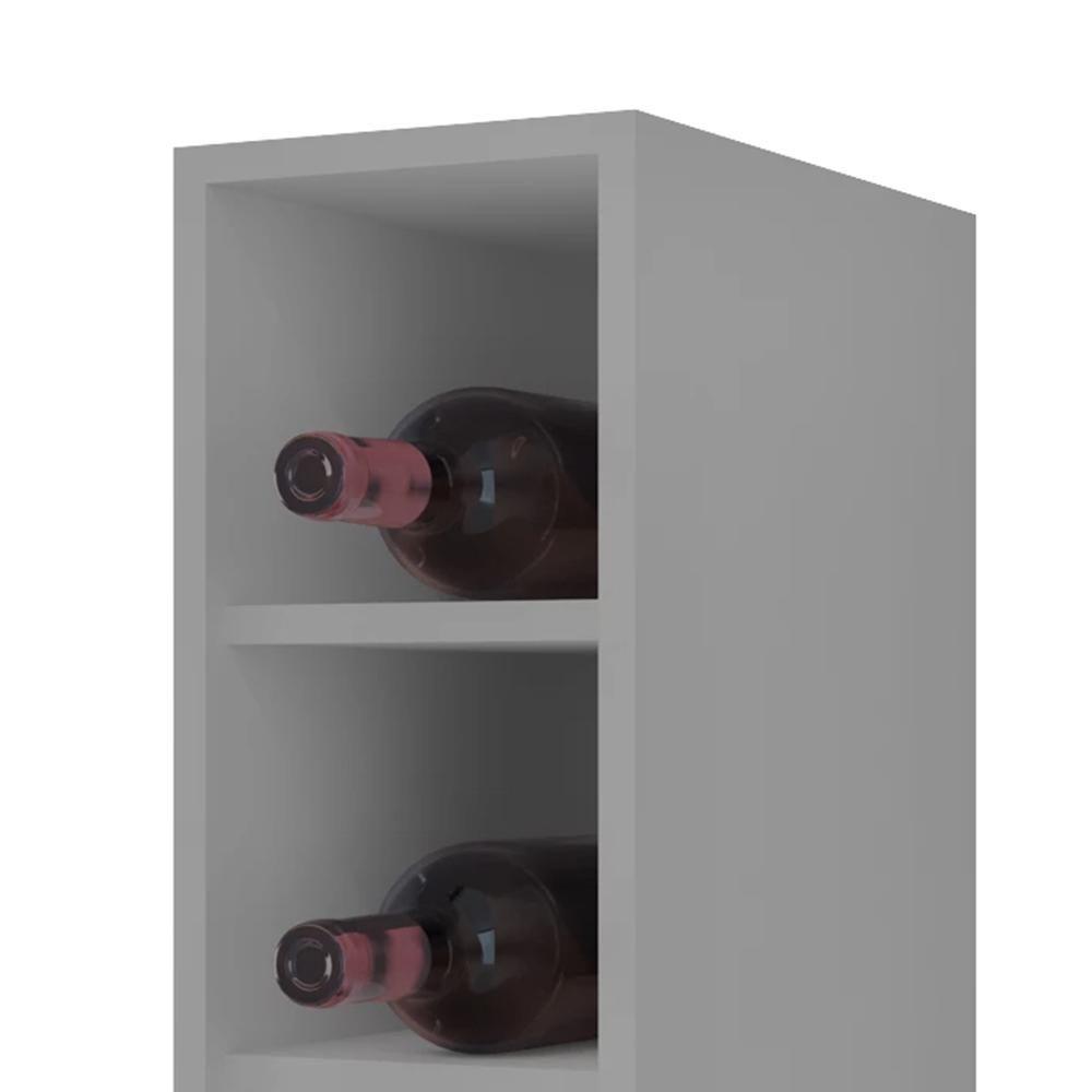 Nicho Aéreo Adega Vertical 20cm Riad Cinza Claro - Lumil - 3