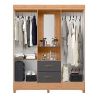 Guarda Roupa Capelinha Mobi 4 Portas Freijó-titanium - Móveis Albatroz Freijó-titanium - 3