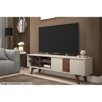 Rack Bancada Para Tv Até 60 Pol Paraty Com 1 Porta E 4 Nichos 180cm Cinamomo-off White - Permóbili - 8