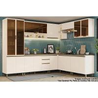 Cozinha Modulada Connect 13 Peças 4aéreos+4balcões+ 1 Paneleiro +4complementos C6p06 Off White2 Aéreos + 1 Balcão + 1 Complemento - 1