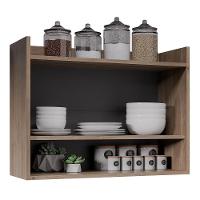 Armário De Cozinha Aéreo 71cm 2 Portas 1 Nicho Ceci Z34 Freijó/grafite - Mpozenato - 5