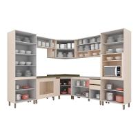 Cozinha 13 Peças (4 Armários + 2 Paneleiros + 4 Balcões + 3 Complementos) C6p15 Duna-cristal - 7