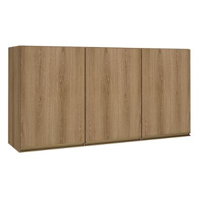 Armário Aéreo Dinamarca 120cm 3 Portas Castani - Indékes Castani