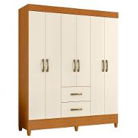 Guarda Roupa Mobi 6 Portas E 2 Gavetas Cinamomo-off White - Móveis Albatroz Cinamomo-off White - 1