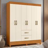 Guarda Roupa Mobi 6 Portas E 2 Gavetas Cinamomo-off White - Móveis Albatroz Cinamomo-off White - 2