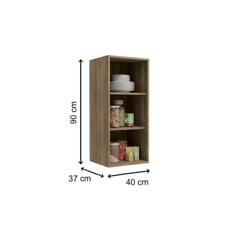 Armário Aéreo Cozinha Modulado Maxxi G761 Com 1 Porta 40cm Canela - Kappesberg - 3