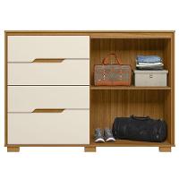 Guarda Roupa Casal Amazonas E Cômoda Texas Freijó Off White Com Espelho - Moval - 5