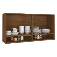 Armário Aéreo Monza 120cm 1 Porta Basculante Freijó Com Nichos - Indékes Freijó - 2