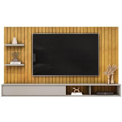Painel Suspenso Tv 60 Pol 179 Cm Friz Cedro Bali Dj Moveis Cedro Bali