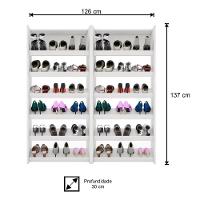 Sapateira Vertical Kit 2 Armário Multiuso Brunet L03 Branco - Mpozenato - 5