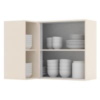 Armário Aéreo Canto Reto 1 Porta Connect Off White - Móveis Henn Off White - 2