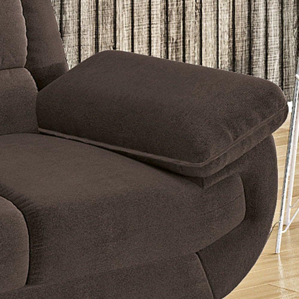 Conjunto De Sofá 2 E 3 Lugares Suede Café Avalon Linoforte Café - 4