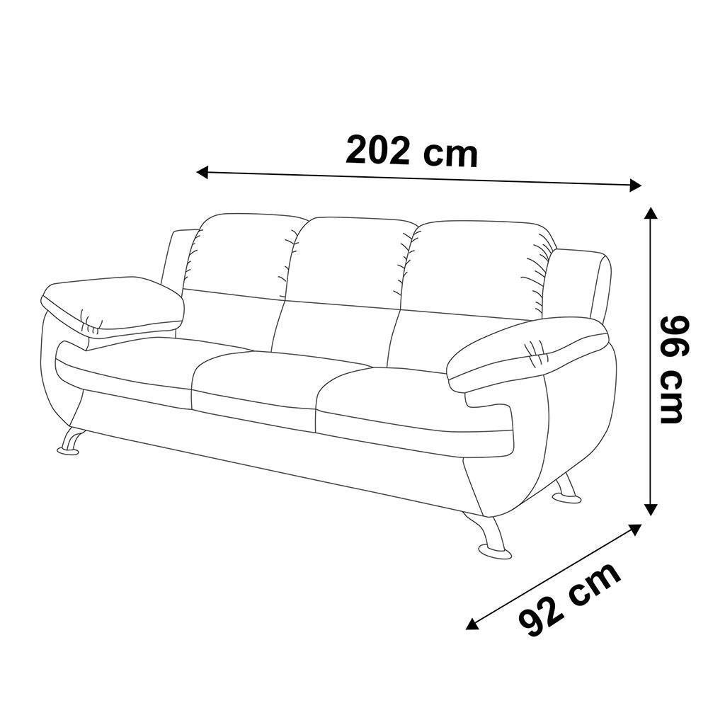 Conjunto De Sofá 2 E 3 Lugares Suede Café Avalon Linoforte Café - 6