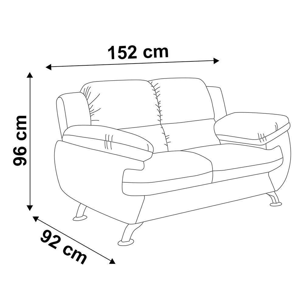 Conjunto De Sofá 2 E 3 Lugares Suede Café Avalon Linoforte Café - 7