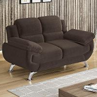 Conjunto De Sofá 2 E 3 Lugares Suede Café Avalon Linoforte Café - 3