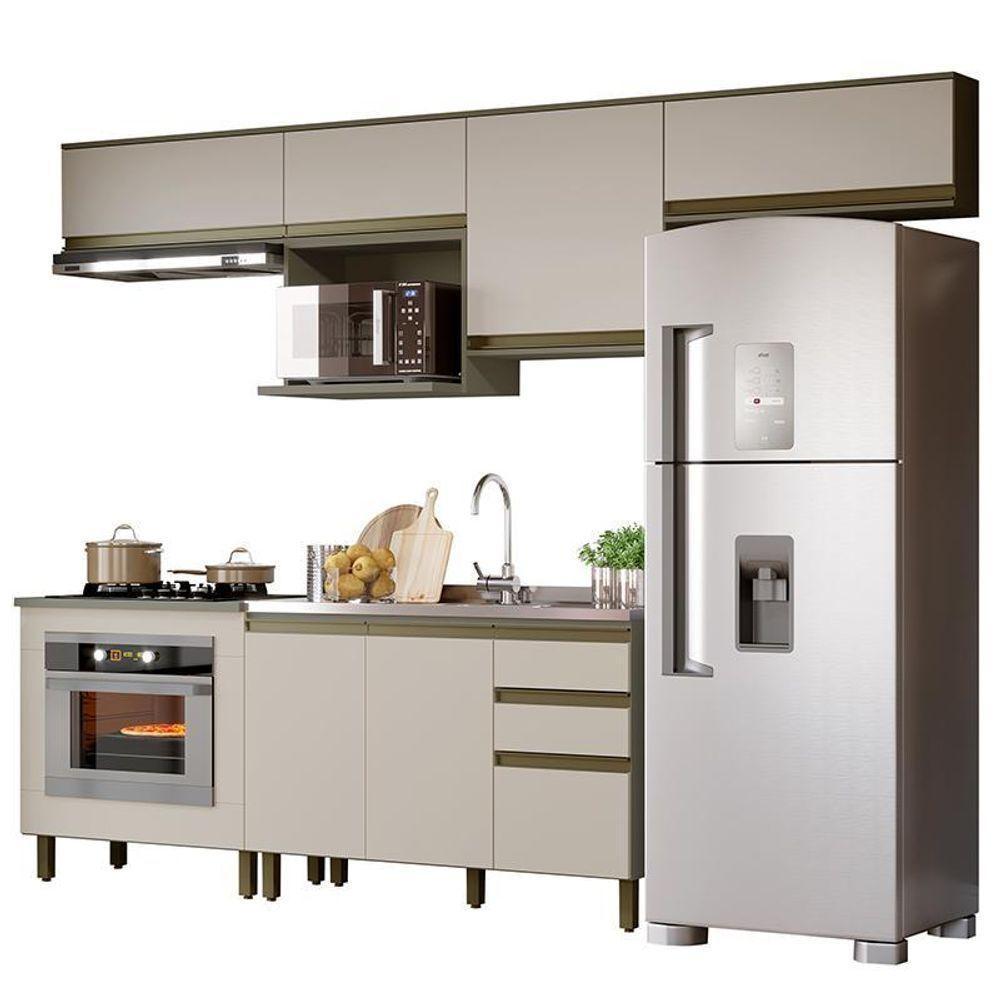 Cozinha Modulada Connect 7 Peças Duna-cristal Com Balcão Forno - Móveis Henn Duna-cristal - 1