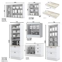 Cozinha Completa Americana 6 Peças Branco Com Torre Quente 1 Forno - Móveis Henn Branco - 3