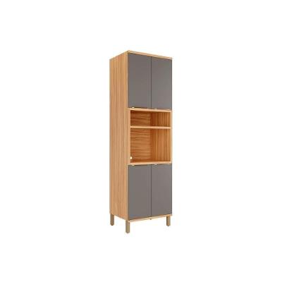 Paneleiro De Cozinha Modulado Sauvignon 1 Forno Com 4 Portas 70cm Amendoa-chumbo - Ronipa