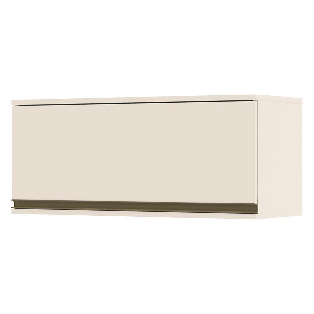 Armário Aéreo 1 Porta Basculante 80cm Connect Off White - Móveis Henn Off White - 1