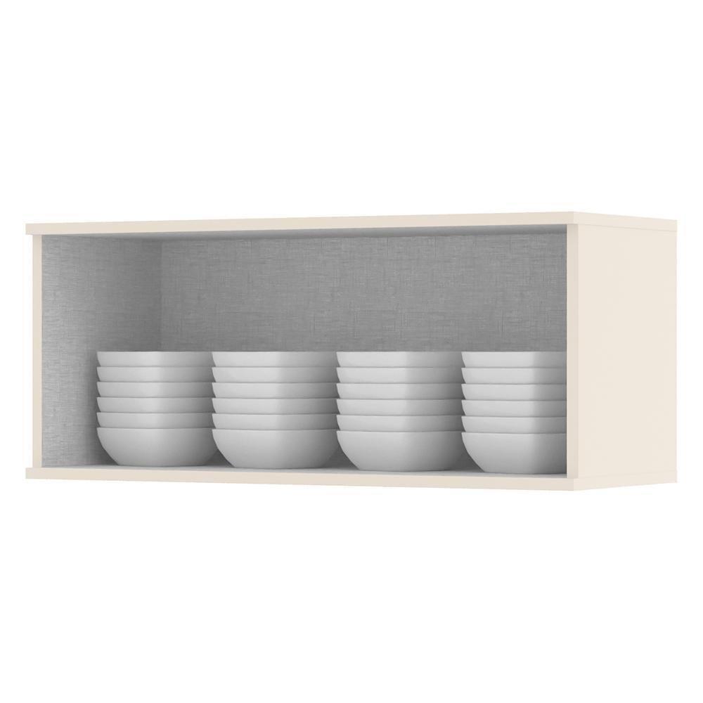 Armário Aéreo 1 Porta Basculante 80cm Connect Off White - Móveis Henn Off White - 2