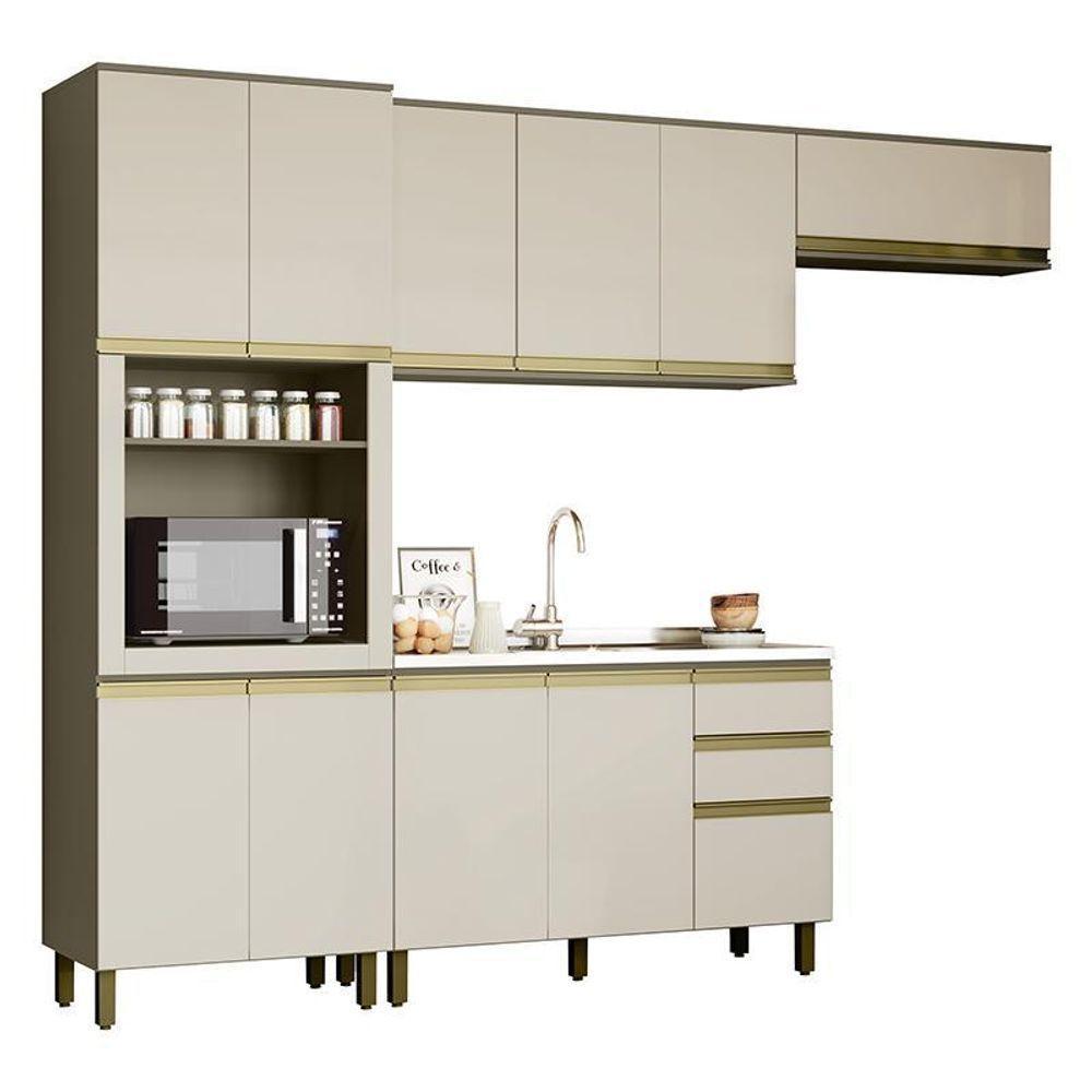 Cozinha Completa 4 Peças Connect Duna-cristal Com Torre Quente 1 Forno - Móveis Henn Duna-cristal - 1