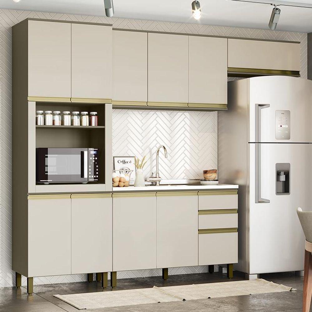 Cozinha Completa 4 Peças Connect Duna-cristal Com Torre Quente 1 Forno - Móveis Henn Duna-cristal - 2