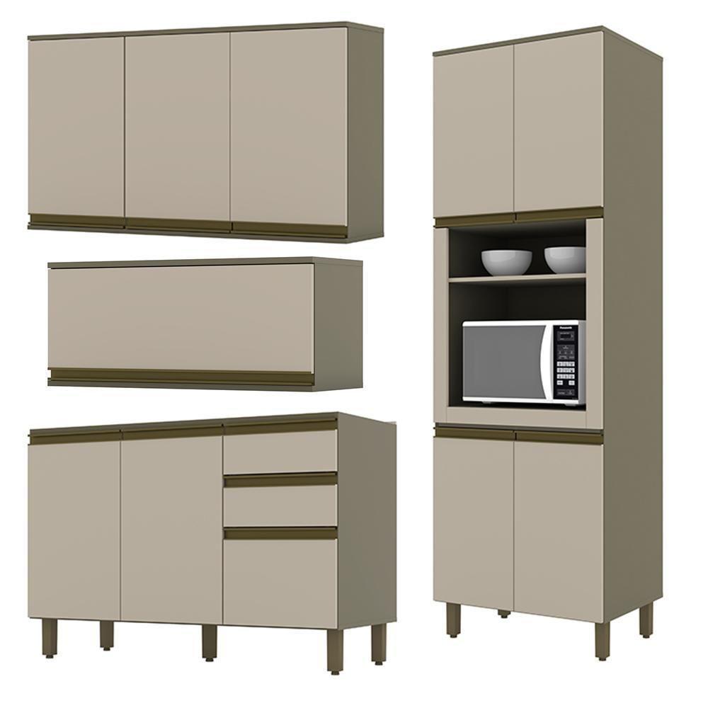 Cozinha Completa 4 Peças Connect Duna-cristal Com Torre Quente 1 Forno - Móveis Henn Duna-cristal - 3