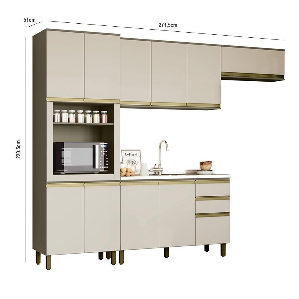 Cozinha Completa 4 Peças Connect Duna-cristal Com Torre Quente 1 Forno - Móveis Henn Duna-cristal - 5