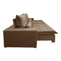 Sofá Grecia Veludo 02 Módulos De 120m B25cm Meu Sofá Online B016 Veludo Marrom