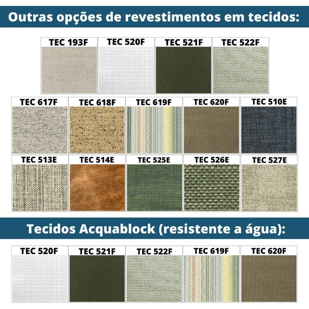 Puff Blendi Ozki Madeira Eucalipto Cedro Tecido Composê Cinza E Verde Corda Redonda Verde - 9