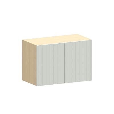 Armário Aéreo Geladeira 60cm 2 Pts Aura Luciane Móveis Carvalho/cinza Cristal
