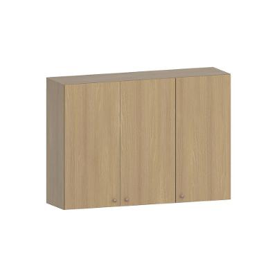 Armário Aéreo De Cozinha 120cm 3 Portas Classic Luciane Móve Freijó/freijó Brasil