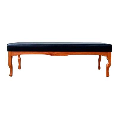 Puff Decorativo Recamier Imperial Couro Preto 1,40m