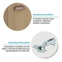 Cozinha Modulada Completa Com Bancada Ilha 8 Peças Com Tampo Freijó/freijó Brasil - 6