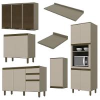 Cozinha Completa 6 Peças Connect Duna-cristal Com Aéreo 3 Portas Vidro - Móveis Henn Duna-cristal - 3