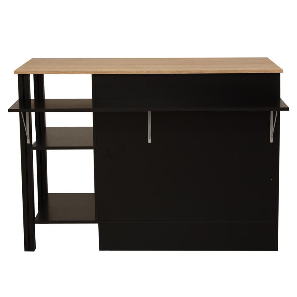 Bancada Gourmet Ilha Cozinha Ditália 2 Portas CD-1028 Preto - 6