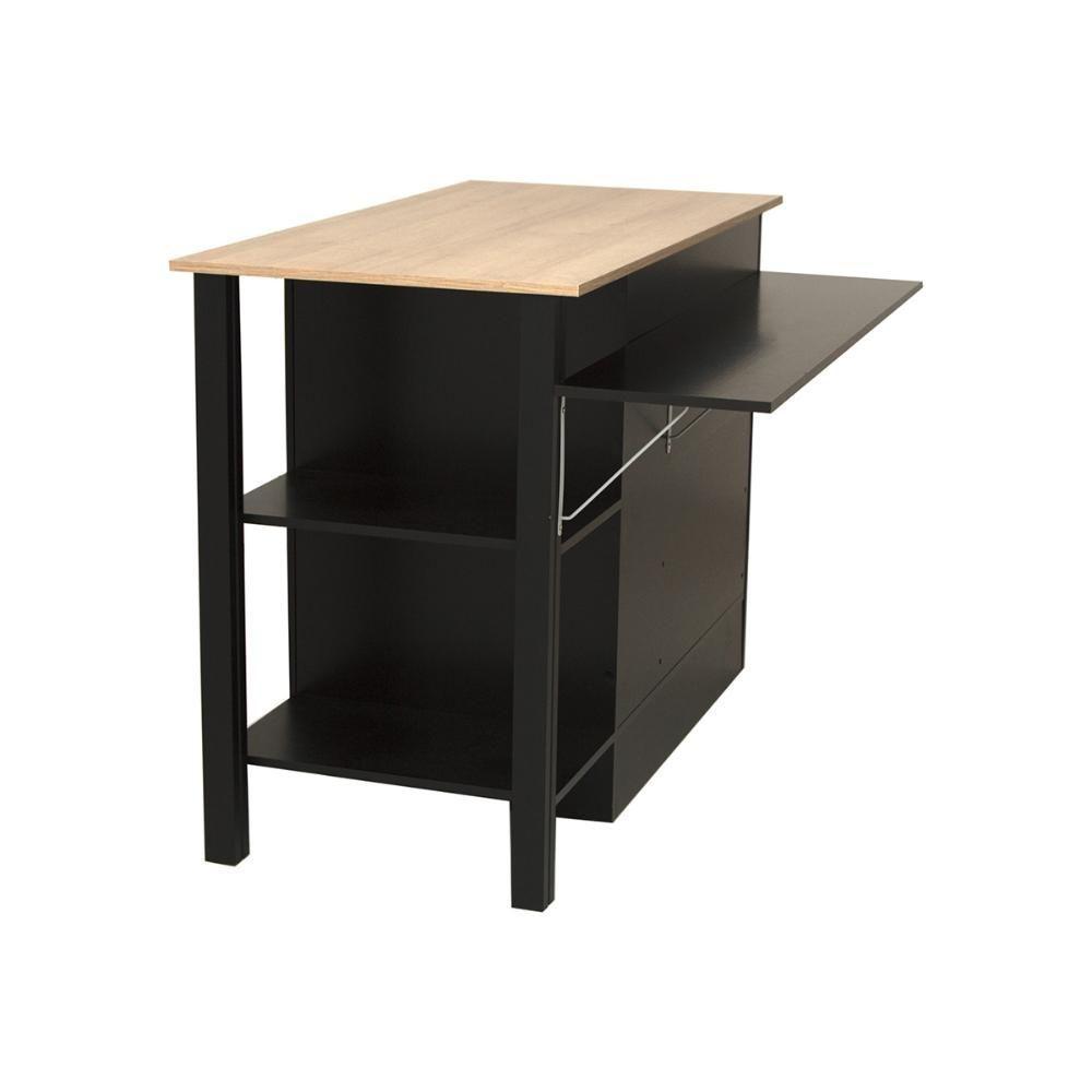 Bancada Gourmet Ilha Cozinha Ditália 2 Portas CD-1028 Preto - 8