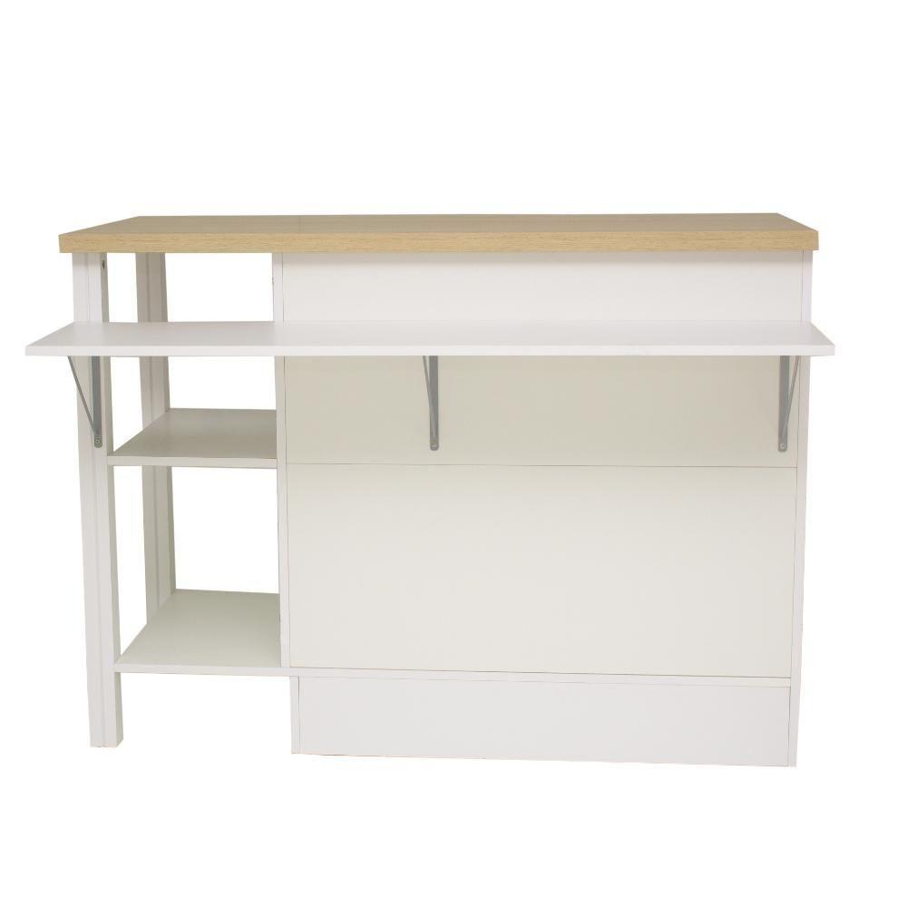 Bancada Gourmet Ilha Cozinha Ditália 2 Portas CD-1028 Branco - 5