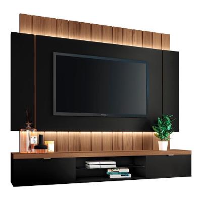 Painel Tv 55 Pol 180cm Bancada Suspensa Illuna H01 Off-castanho - Mpozenato