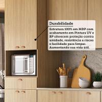 Cozinha Modulada Completa 6 Peças Com Tampo E Rodapé Classic Freijó/freijó Brasil - 5