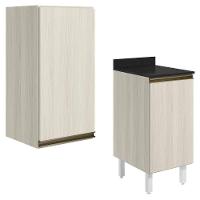 Armario Aereo Balcao 1 Porta 40cm Mdf Kali Nicioli Bianco Toq - 1