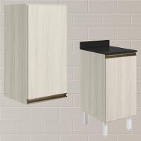 Armario Aereo Balcao 1 Porta 40cm Mdf Kali Nicioli Bianco Toq - 2