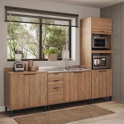 Conjunto Balcões Miami Loft Carraro Freijó