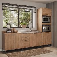 Conjunto Balcões Miami Loft Carraro Freijó - 1