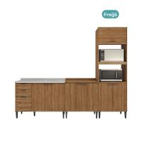 Conjunto Balcões Miami Loft Carraro Freijó