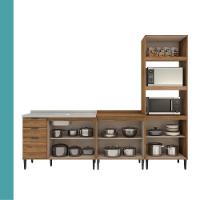 Conjunto Balcões Miami Loft Carraro Freijó - 6