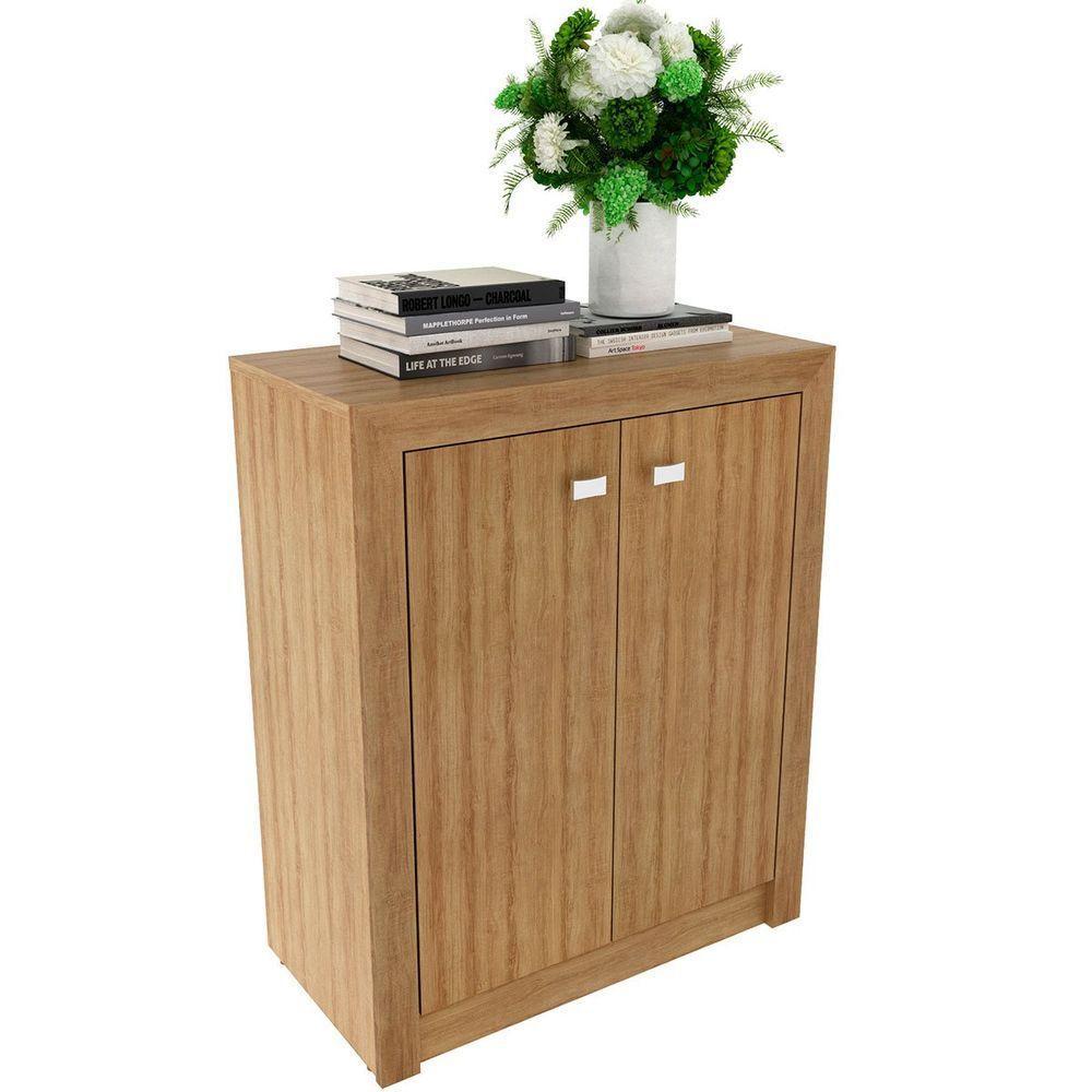 Armário Para Escritório Multiuso Baixo 2 Portas Amêndoa - 6