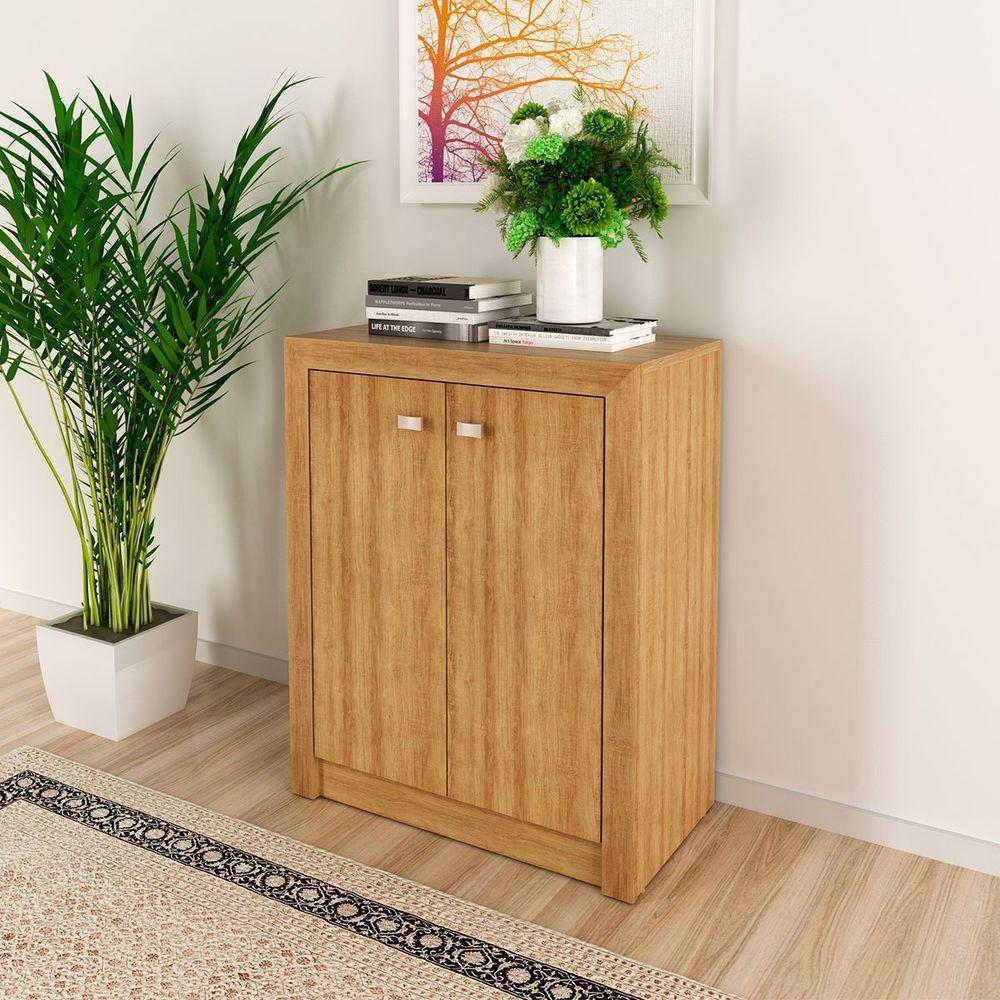 Armário Para Escritório Multiuso Baixo 2 Portas Amêndoa - 10