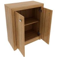 Armário Para Escritório Multiuso Baixo 2 Portas Amêndoa - 2